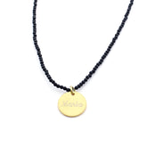 ANGI - Personalized necklace with 15mm gold medal